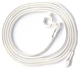 Schlangenkette "KLASSIK" 925 Silber massiv Kette 51 cm 1 mm chain silver solid - Picture 1 of 4
