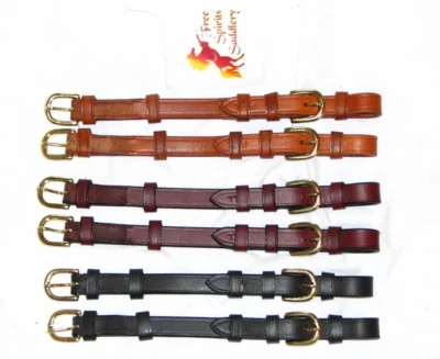 FSS Wangenstücke Wangenstück PAAR MESSING GOLD OVALE SCHNALLE Ersatzteile Trense 5/8" 16 mm