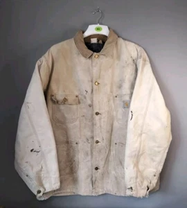 Vintage Carhartt Jacket Michigan Chore Workwear 2XL XXL 80s Blanket Lined USA - Picture 1 of 23