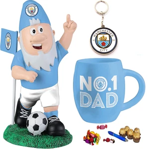 Manchester City FCGift Set with Gnome Mug Chocolates Keyring Official Licensed - Picture 1 of 9