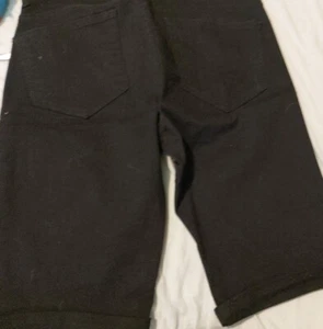 New Look Skinny Stretch Black Denim Long Shorts 30/32 - Picture 1 of 5