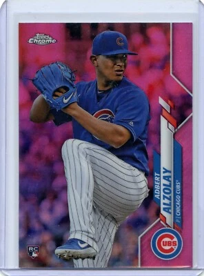  2020 Topps Chrome Pink Refractors #110 Adbert Alzolay - Image 1 of 2