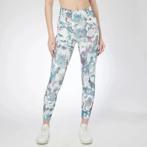 New Spanx Painted Camo Active Printed Legging 7/8 Length Womens L Green - Picture 1 of 15