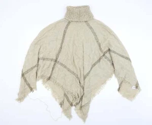 New Look Womens Beige Roll Neck Acrylic Blend Shrug Jumper One Size - Picture 1 of 12