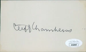 Cliff Chambers Pittsburgh Pirates Signed 3x5 Index Card JSA Authenticated - Picture 1 of 2