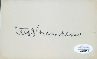 Cliff Chambers Pittsburgh Pirates Signed 3x5 Index Card JSA Authenticated - Image 1 of 2