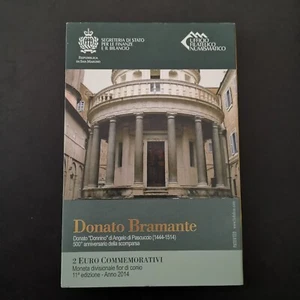 COINCARD COFFRET 2 EURO 2014 DONATO BRAMANTE SAINT MARIN SAN MARINO / EUROS - Picture 1 of 5
