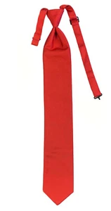 Men's Ruby Red Tie Pre-Tied Adjustable Windsor Formal Wedding Groom Mason Prom - Picture 1 of 1