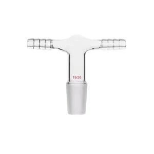 19/26 Glass Adapter Dual Connecting Tee Double Hose Inlet New Lab Glassware - Picture 1 of 1