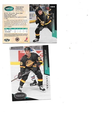 Jose Charbonneau 1993-94 Parkhurst Hockey RC #484 BOGO FREE Vancouver Canucks - Image 1 of 3
