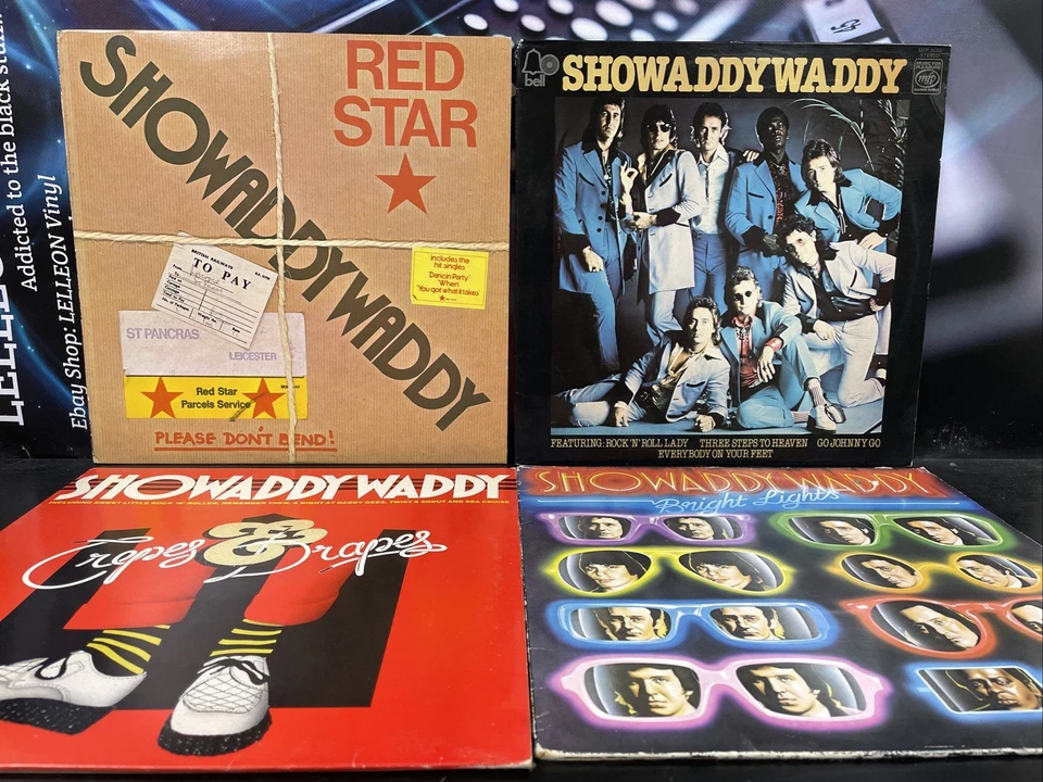 4x Showaddywaddy LP Job Lot Album Vinyl Record Rock Roll Red Star Crepes Bright - Imagem 1 de 4