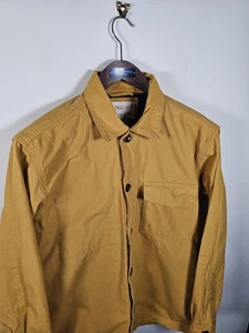 Uskees Overshirt Men's Medium 3003 Yellow Button Up Pocket Chore Workwear - Picture 1 of 15