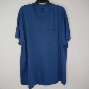 Athletic Pocket Tee T-Shirt 4XL Blau Rundhals Kurzarm Baumwolle - Bild 1 von 6