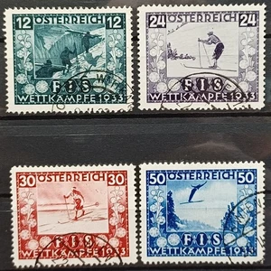 Österreich - 1933 FIS  gestempelt - 551/54 - Mi 200,00 - Bild 1 von 1