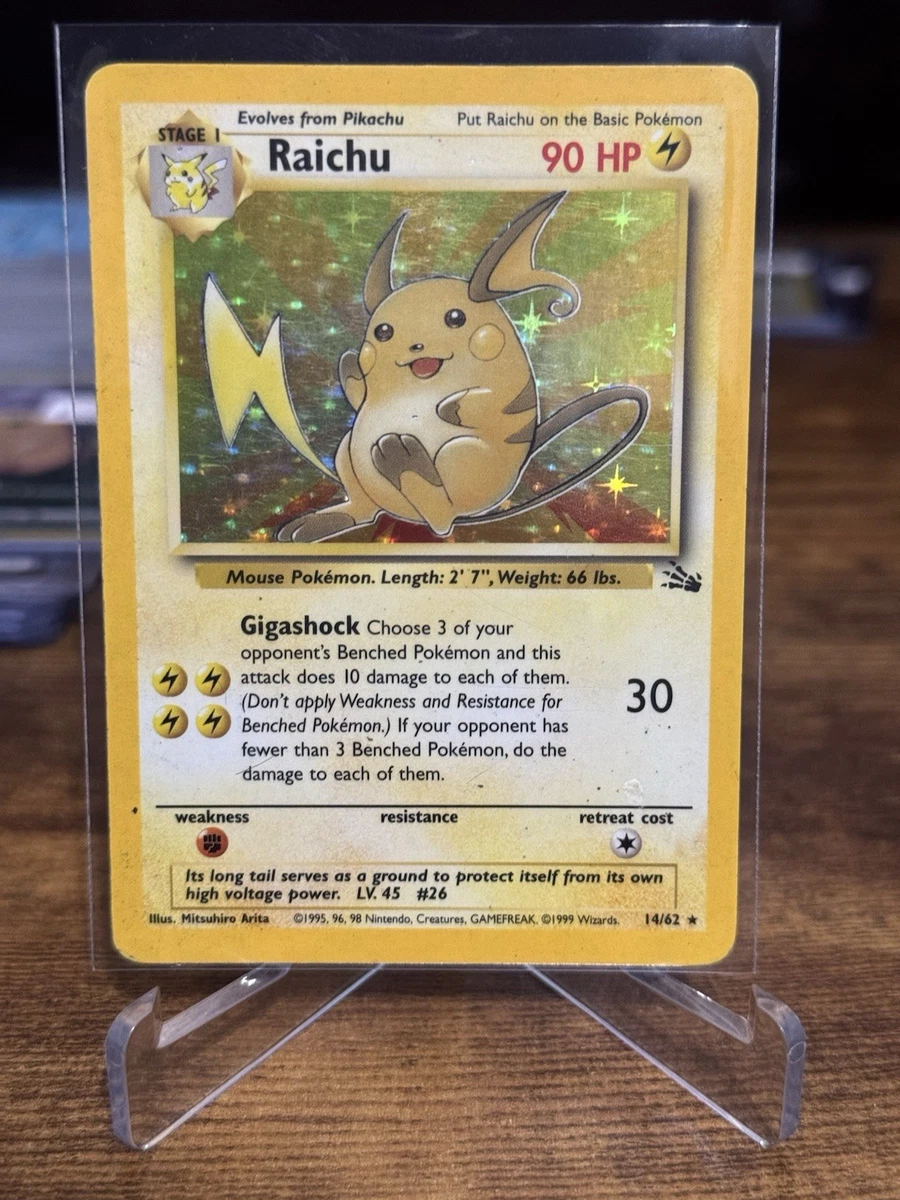 Fossil Raichu Pokémon TCG Individual Collectible Card Game Cards