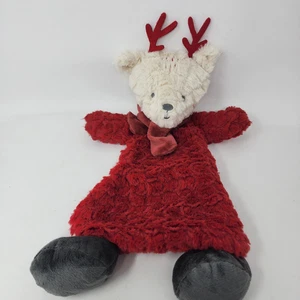 Manta de seguridad para bebé Oso Reno Navidad Demdaco Lovey Sonajero de felpa - Imagen 1 de 5