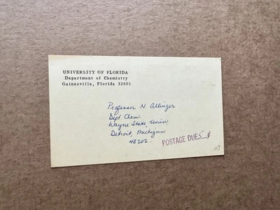 US University Meter Card (017) +1960s Univ Florida +Postage-Due 5C +Wayne State - Image 1 of 2