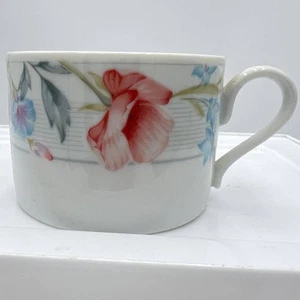 American Limoges flache Kaffeetasse Becher Vintage Blumenmuster feines Porzellan Japan - Bild 1 von 8