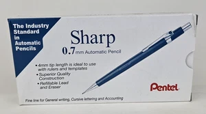 Neu (Box mit 12) Pentel scharfer Druckbleistift, (0,7 mm), mittlere Linie, blauer Schaft - Bild 1 von 14