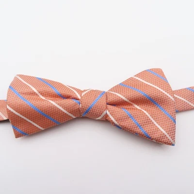Stafford Polyester Bow Tie Pink Blue White Striped 2.5" Wide Pre Tied - Image 1 of 4