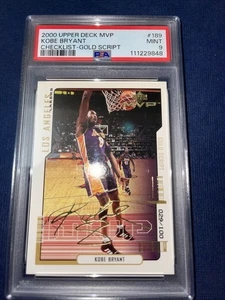 2000 KOBE BRYANT Upper Deck MVP Gold Script #189 #/100 PSA 9 come nuovo - Foto 1 di 2