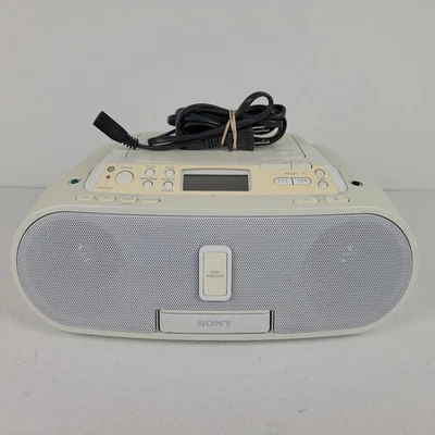 Sony ZS-S2iP CD Player Radio and iPod Dock. Rare White Color, Tested - image 1 of 4