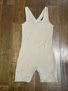 NEU Damen Tank Biketard Short Unitard Nude Turnanzug Tanz Nahtlos Strampler Small - Bild 1 von 5