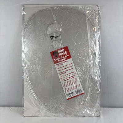 Bob Ross Clear Acrylic Palette Contoured Thumb Hole 23”x15”x1/8” NEW In Package - Image 1 of 3