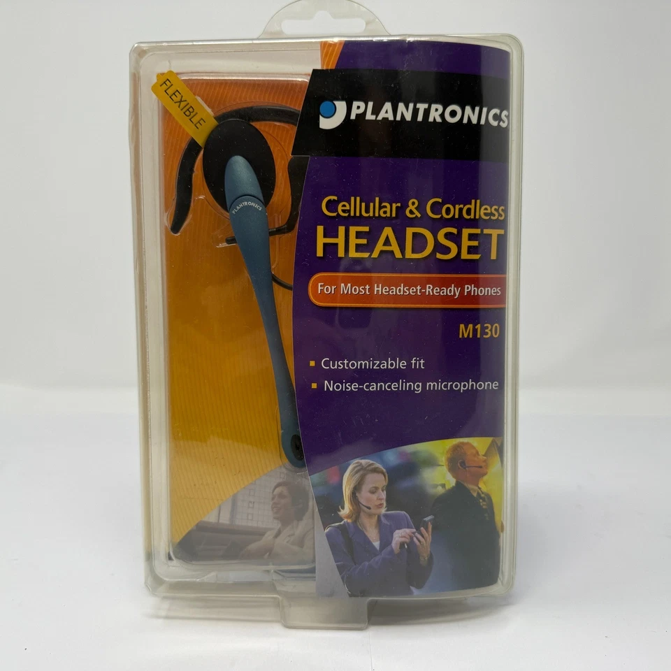 Plantronics M130 Cellular Cordless Headset Noise Canceling Microphone NEW - Image 1 of 4