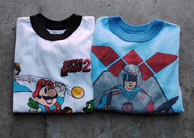 Tops de pijama juvenil de colección-1988 Super Mario2 & Lazer Tag Academy 1986 talla 4-5 años Foto 1 de 4