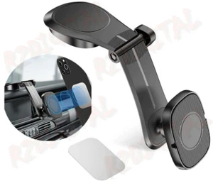 SUPPORTO AUTO CELLULARE MAGNETICO per SMARTPHONE UNIVERSALE CALAMITA e ADESIVO - Imagen 1 de 6