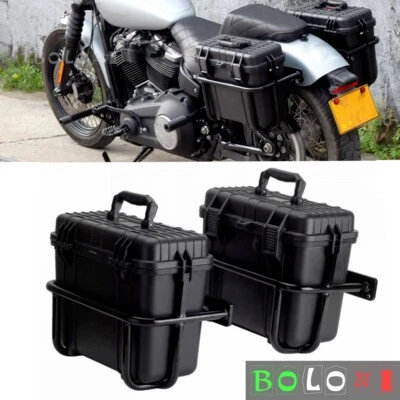 For Harley Street Bob FXBB FXBBS Low Rider S FXLRS 2018-2023 Saddlebag w/ Holder — 第 1/4 张图片