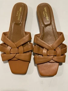 New Saint Laurent YSL Tribute Nu Pieds Slide Sandals size 39. 252 - Picture 1 of 8