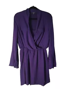 XOXO Langarm lila Faux Wickelkleid Party modern Bürokleid Neu mit Etikett Medium - Bild 1 von 11