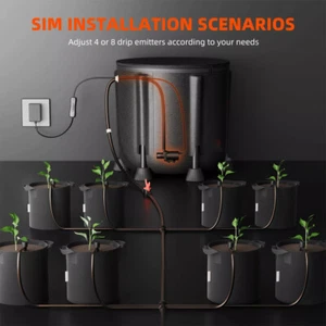 Drip Bewässerungssystem Automatisch 8 Drippers Wasser Schlauch Garten 25W - Bild 1 von 16