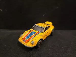 Vintage Originale 1974 Mattel Hot Wheels Redline - GIALLO PORSCHE CARRERA - Foto 1 di 10