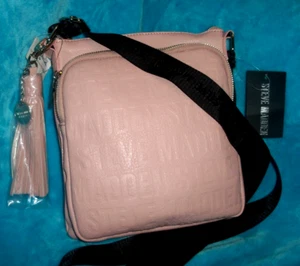 New W/ Tag STEVE MADDEN Pale Pink BGlamm Signature Logo Crossbody Bag - Picture 1 of 17