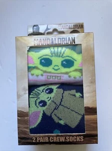 Star Wars The Mandalorian The Child With Frog 2-Pack Crew Socks - Picture 1 of 3