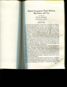 DIGITAL COMPUTERS: Their History, Operation, and Use - Picture 1 of 2