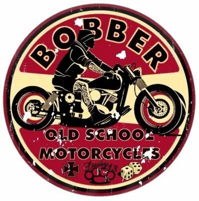 FINEST-FOLIA Adesivo Retro Bobber Old School Motorcycles Sticker Race Retro Vintage #1