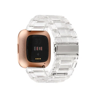For Fitbit Versa 2/Versa/Versa Lite Watch Band Strap Wrist Bracelet Clear Resin - Image 1 of 4