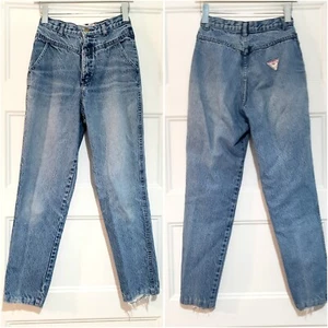 Vintage Palmetto Womens 5 High Waist Tapered Jean Darted 80s Retro 25x28 - Picture 1 of 15
