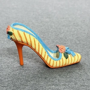 3" 1999" My Treasures Just the Right Shoe Ceramic High Heel Floral Design #2 - Picture 1 of 4