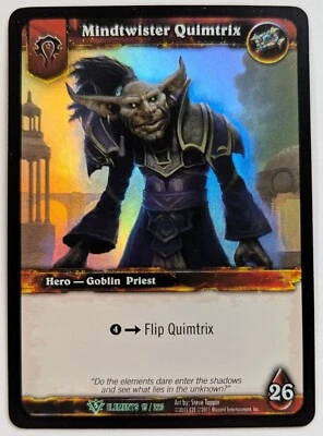 World of Warcraft War of Elements MINDTWISTER QUIMTRIX Foil Flip Card #15/220 NM - Image 1 of 2