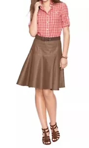 Falda para mujer Lauren Ralph Lauren marrón ajustada y acampanada talla 12 precio de venta sugerido por el fabricante: 125,00 USD nueva con etiquetas - Imagen 1 de 8