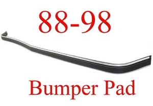 88 98 Chevy Front Bumper Pad Strip W/ Chrome Impact Strip, GMC Truck Tahoe Yukon - Picture 1 of 4
