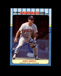 Gary Gaetti Hand Signed 1988 Fleer League Leaders Minnesota Twins Autograph