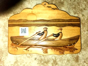 HANDGEMACHTES HOLZBILD AUS ENGLAND NEU - Bild 1 von 2