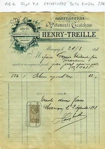 Dépt 71 - Marcigny - Belle Entête Secteur du Caoutchouc du 29/08/1898 A Voir !!! - Picture 1 of 1