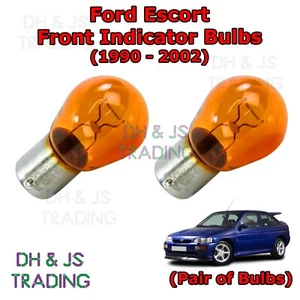 For Ford Escort Amber Front Indicator Bulbs Flash Bulb Tail Side Pair (90-02) - Picture 1 of 1